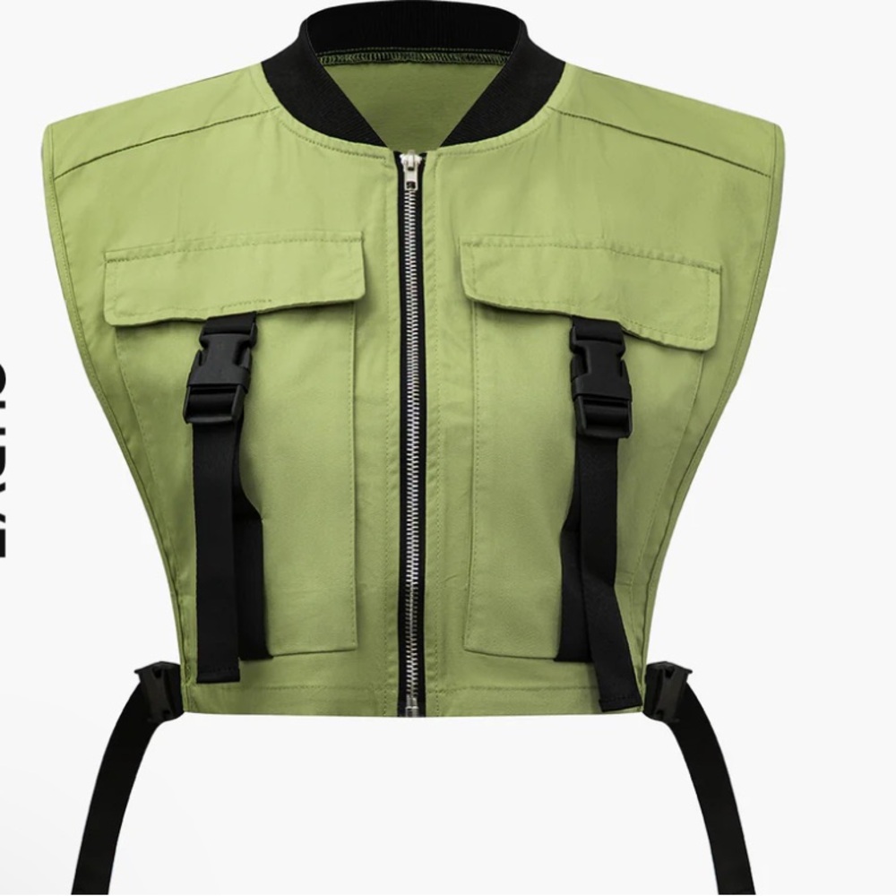 Plus Utility Pocket Zipper Vest